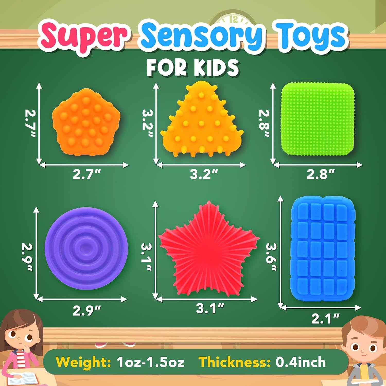 Squishy Sensory Toys for Kids Toddlers: Soft Textured Fidget Toy for Autism | Sensory Fidget Toys for ADHD Children