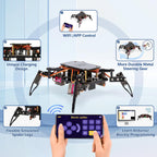 STEM Robotics Science Kits for Adults, ESP8266 Spider Robot Building Kit, App Remote Control, Walking Crawling Fun
