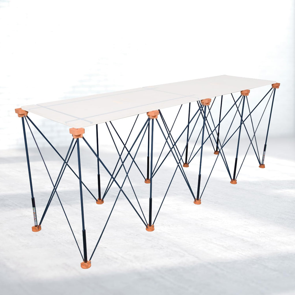 Arachni-Flex Portable Workbench 2x8ft Collapsible Workstand - Heavy Duty Folding Work Table Base, 2500 lbs Capacity