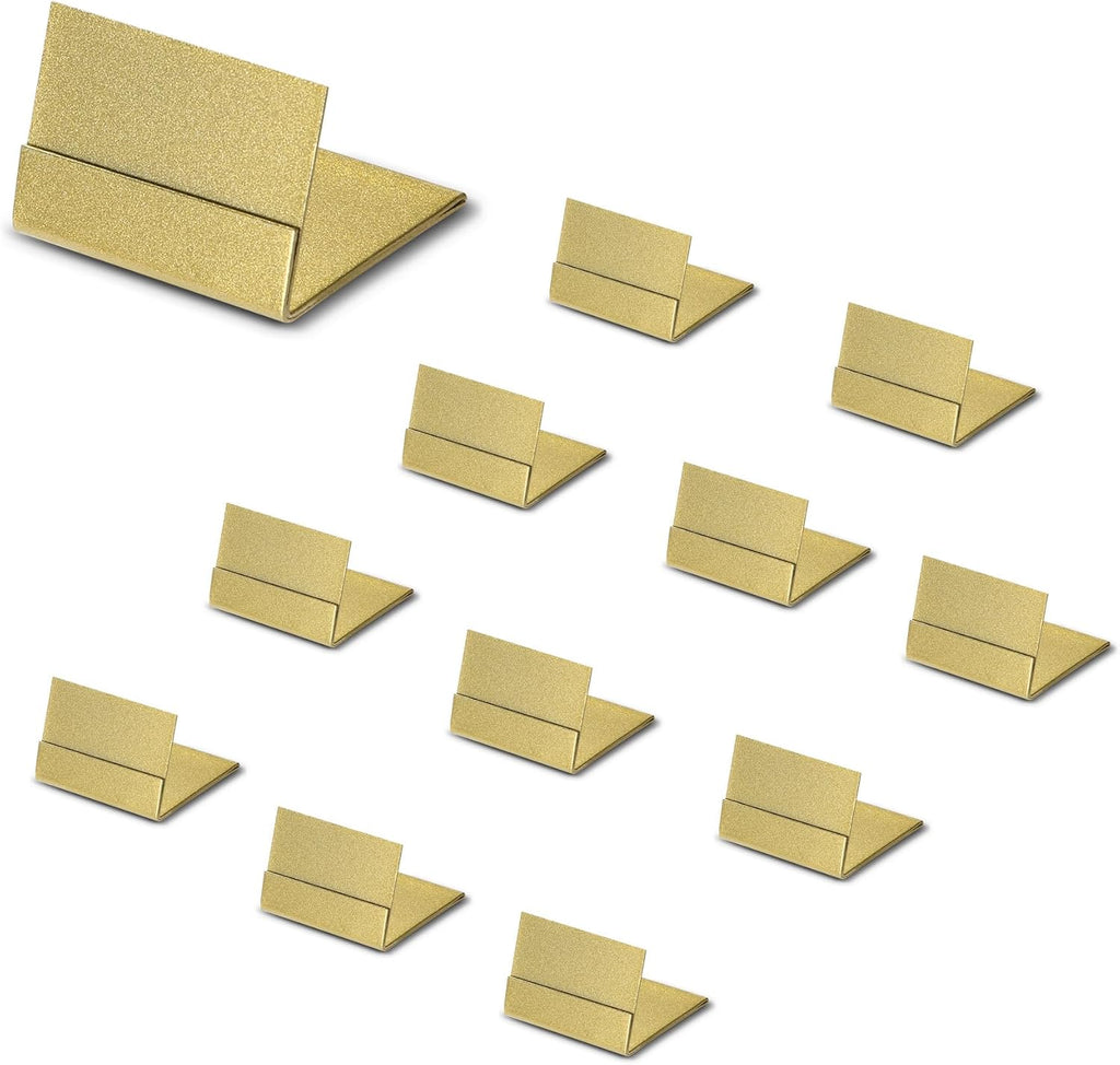 Gold Table Number Holders, Metal Place Card Stands & Picture Holders