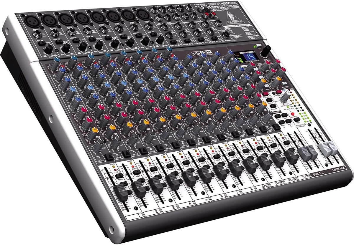 Xenyx X2222USB Premium 22-Input 2/2-Bus Mixer with XENYX Mic Preamps & Compressors