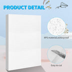 White 4 Pack 12x7.5x1 inch Foam Sheets 1 Inch