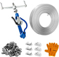 Banding Strapping Kit - Stainless Steel Banding Coil (3/4" x 100ft x 0.03") & Ear-Lokt Buckles (100pcs) - Silver