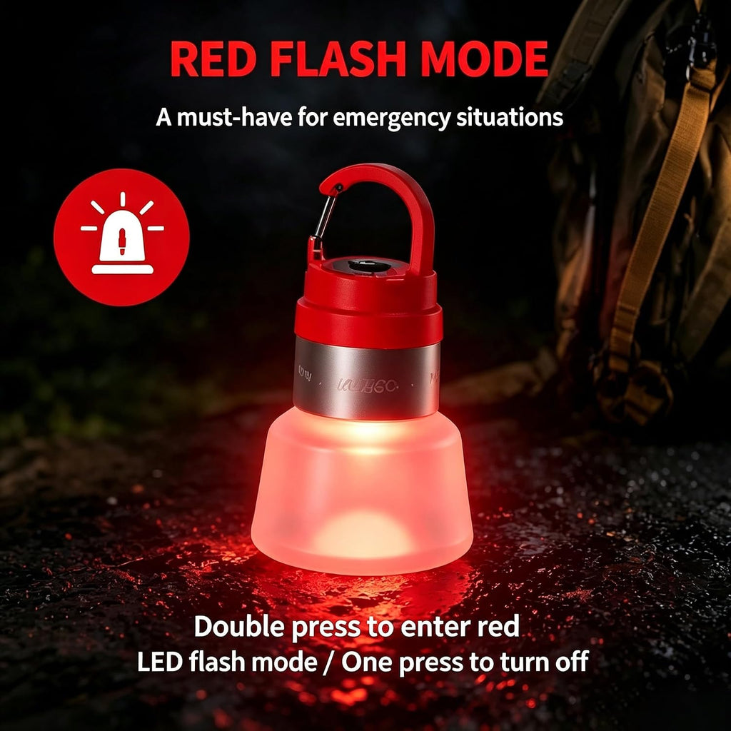 Portable LED Camping Light Detachable Light Head DIY Water Bottle Lamp, Rechargeable Lantern Hanging Tent Light, RGB