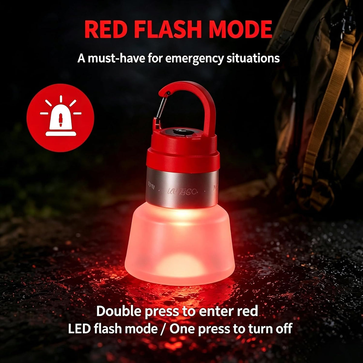 Portable LED Camping Light Detachable Light Head DIY Water Bottle Lamp, Rechargeable Lantern Hanging Tent Light, RGB