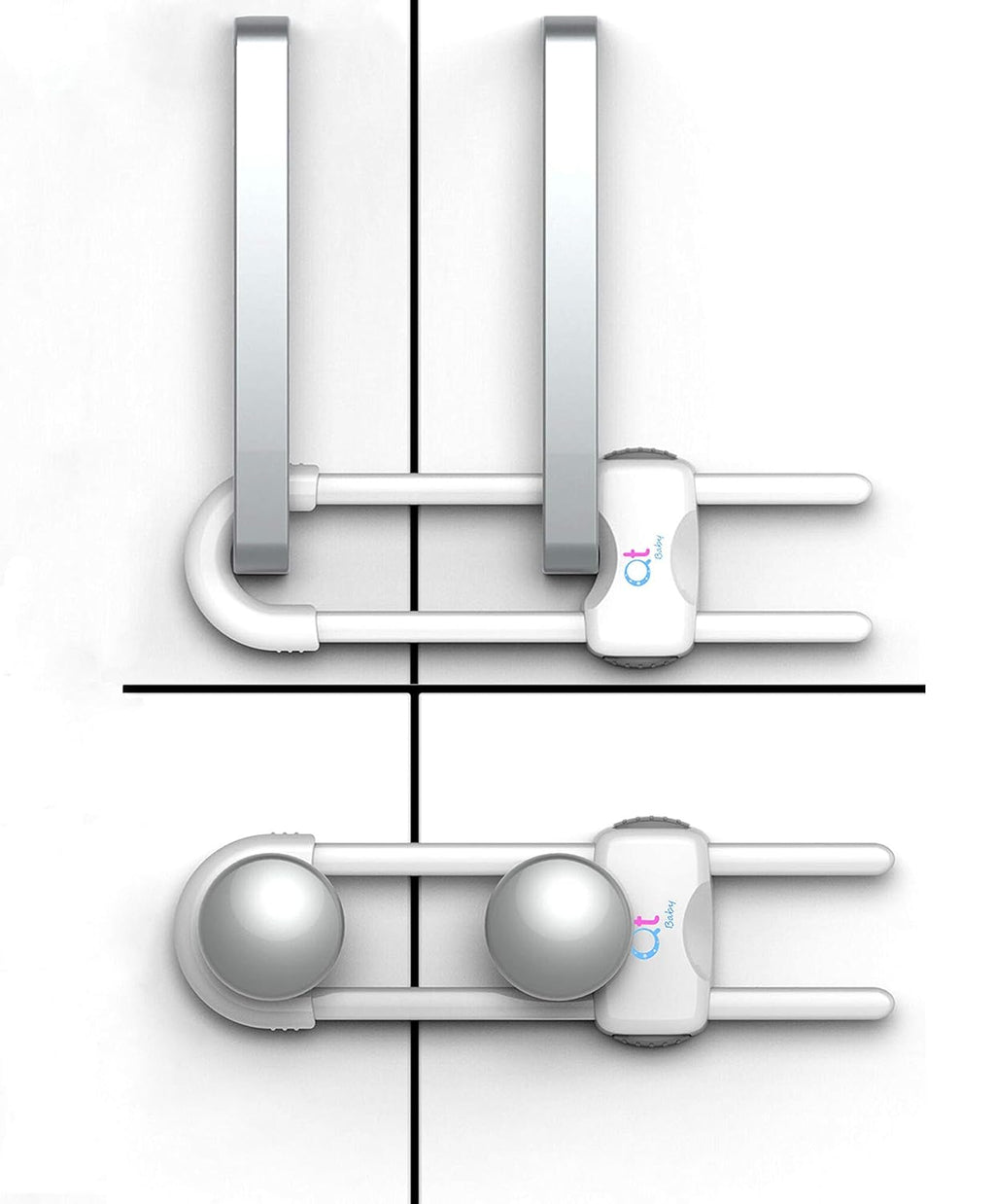 Baby Proofing Cabinet Locks Adjustable U Shaped Baby Safety Latches for Drawers, Fridge, Closet Modern Baby Proofing