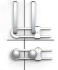 Baby Proofing Cabinet Locks Adjustable U Shaped Baby Safety Latches for Drawers, Fridge, Closet Modern Baby Proofing