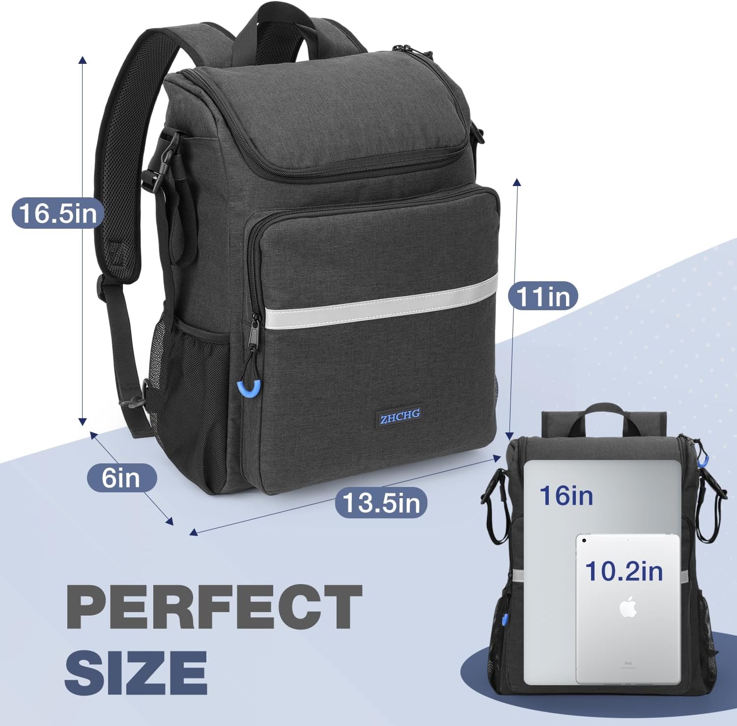 Upgrade Wheelchair Bags to Hang on Back, Multi-Functional Wheelchair Accessories, Casual Backpack, Durable Large