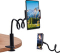 Lazy Bracket Gooseneck Tablet Holder for Bed, 360 Flexible Long Arm Adjustable Tablets Stand Clamp for Desk Phone