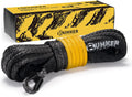 1/4" x 50' Synthetic Winch Rope,9500LBS ATV UTV Winch Cable with Protective Sleeve 50 FT Winch Line Replacement for
