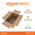 Cardboard Moving Boxes - 25-Pack, Small, 16" x 10" x 10", Brown