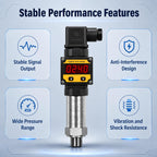Digital Display Pressure Sensor Transmitter Transducer 24VDC 4-20mA,NPT1/4