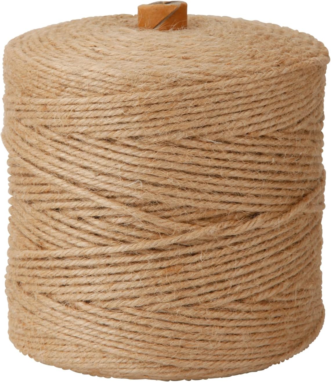 3-mm Thick Natural Jute Twine String, Gardening Brown Hemp Rope, 1000ft