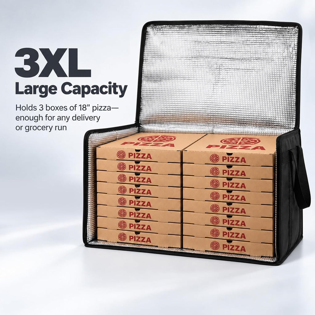 Insulated Food Delivery Bag, Commercial Catering, 3 Pack
