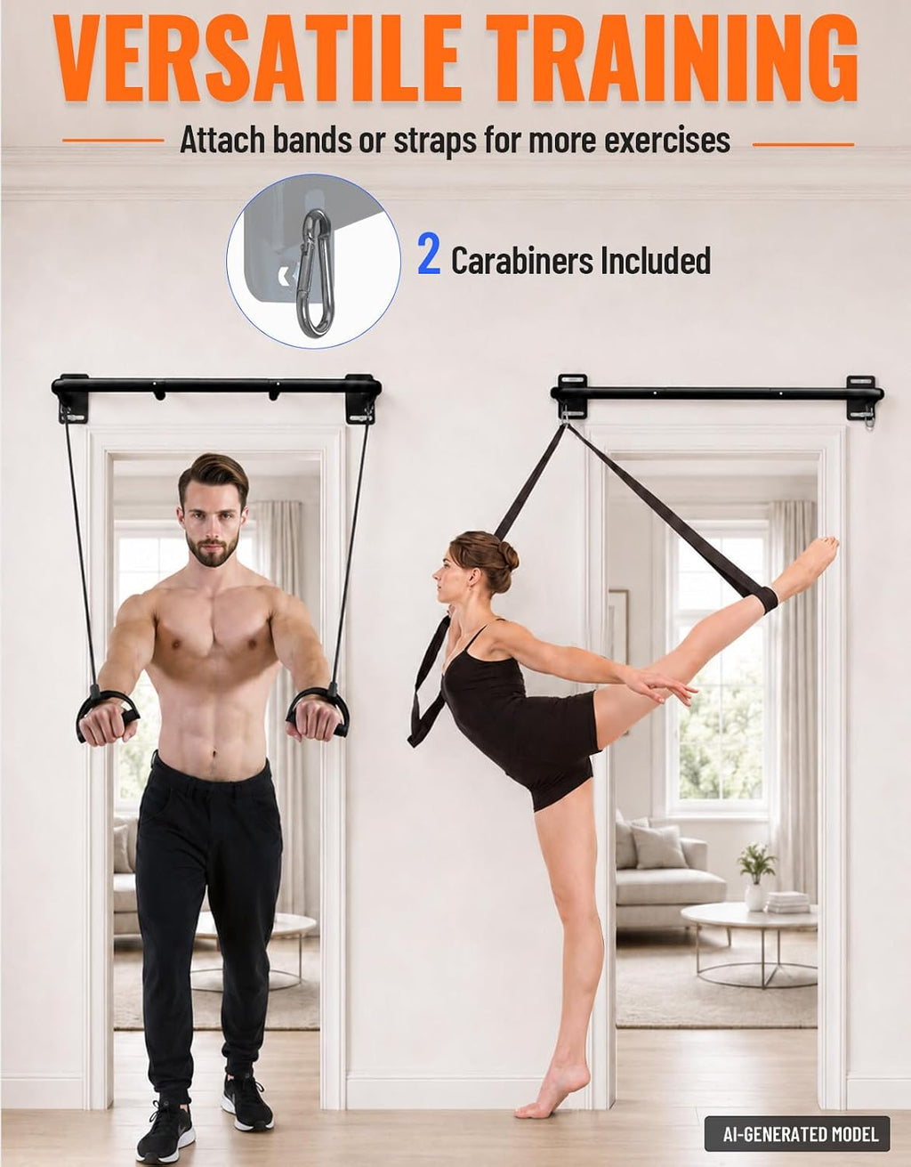 Joist Mount Pull Up Bar, Wall Mount Pull Up Bar for Doorway | Home Gym Workout Equipment, Heavy Duty Steel Construction