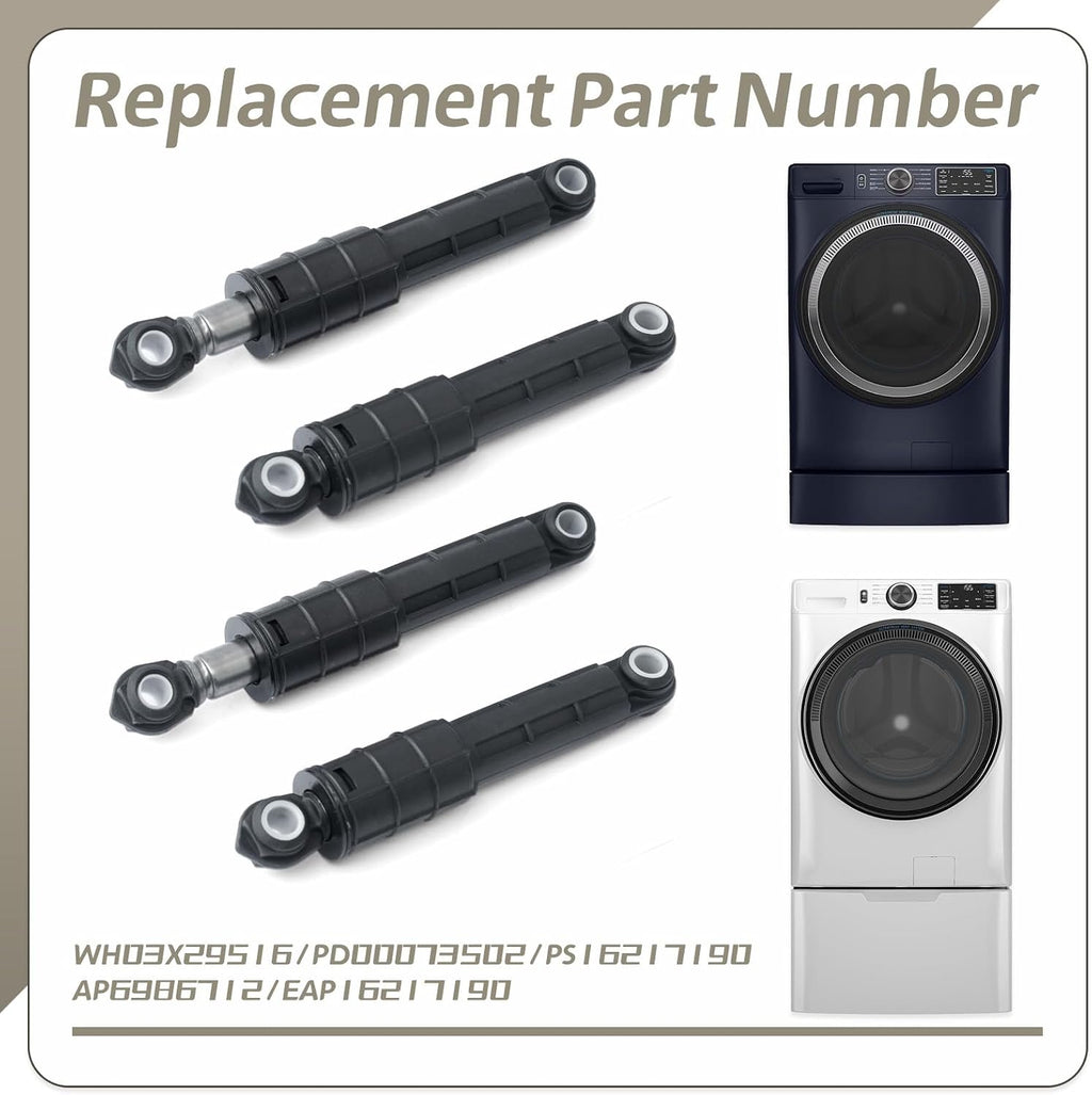 4PCS WH03X29516 Washer Shock Absorbers Compatible with GE Washer Washing Machine Shock Absorbers Replaces PD00073502 PS16217190 AP6986712 EAP16217190