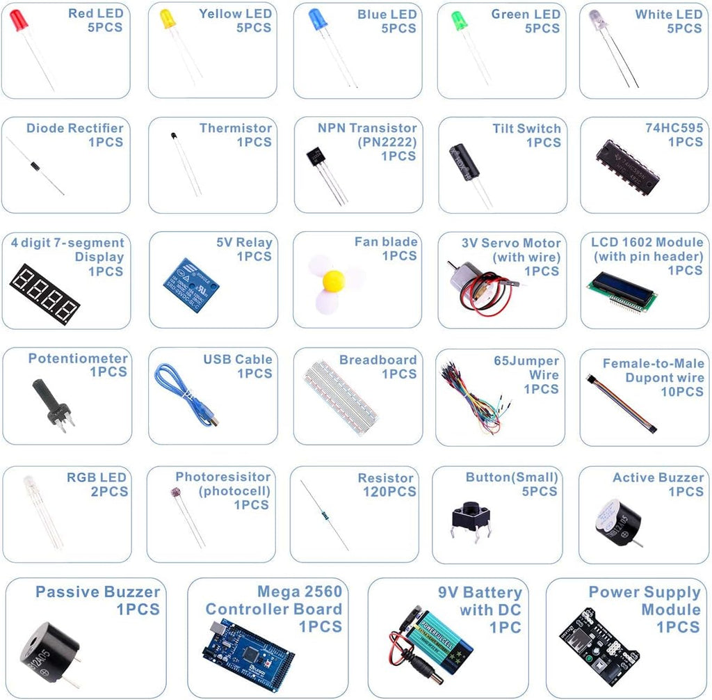 ELEGOO Mega 2560 R3 Project Basic Starter Kit Compatible with Arduino