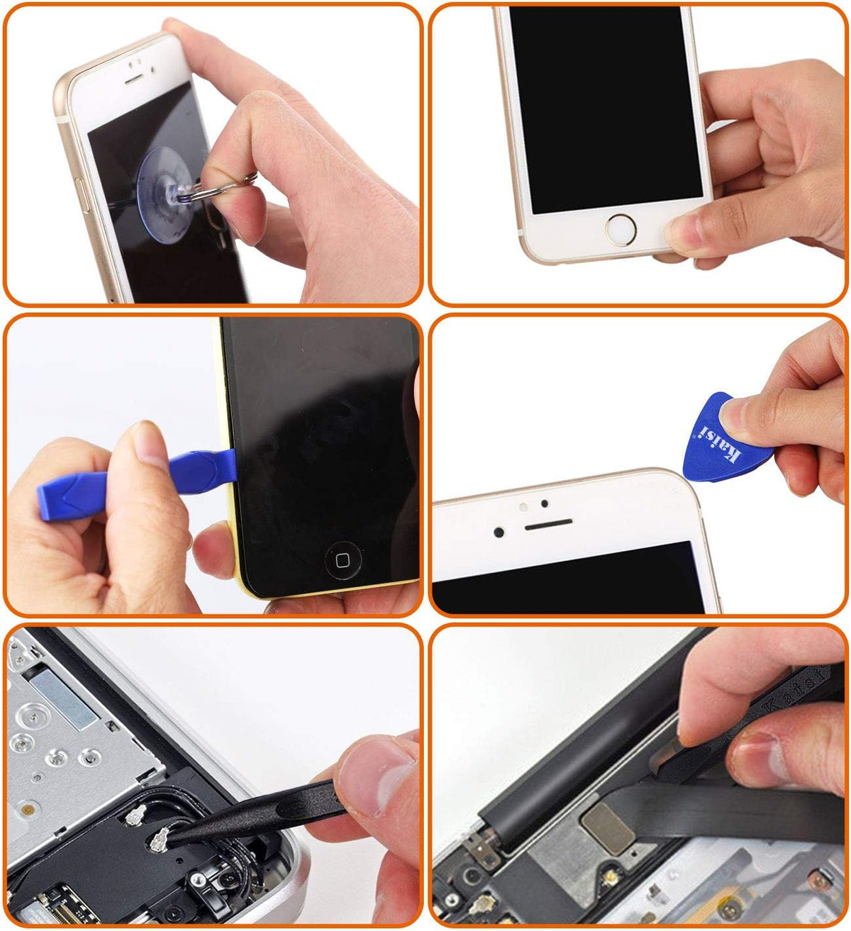 Kaisiking 11 PCS Screen Suction Cup Kit LCD Screen Opening Tools