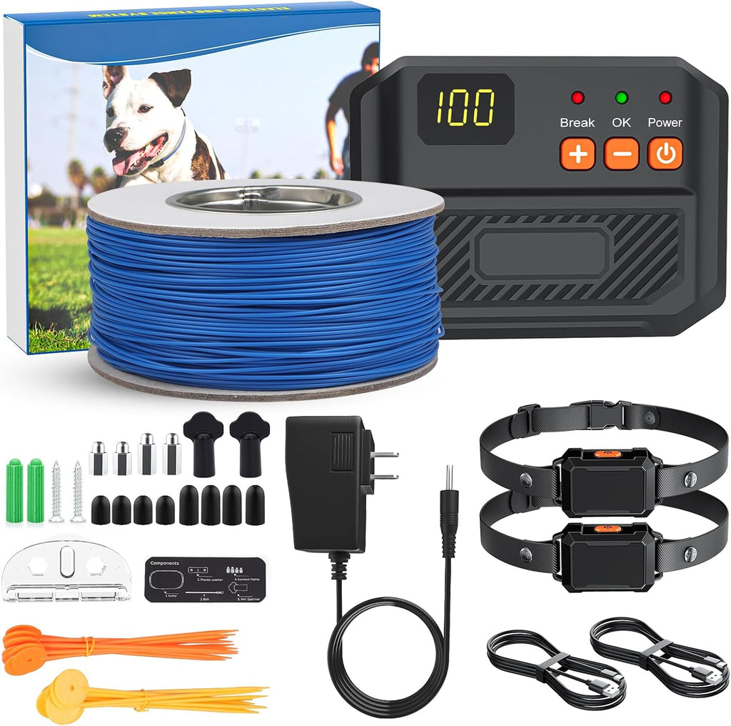 Electric Fence for Dog,2026 Underground Dog Fence System,2 x Collar