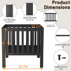 16" Tall,16-Inch Square Steel Grating Fire Pit with Bottom in Black