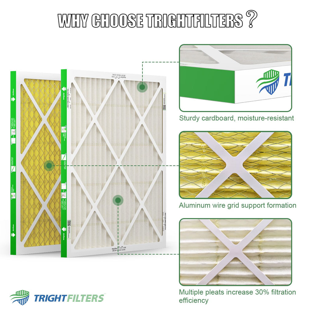 20x20x1 Air Filter 6 Pack, MERV 11 Dust & Pet Dander Defense