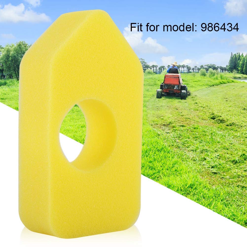 Gsycle 10PCS Yellow Foam Air Filter for 986434 Lawn Mower Replacement