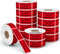 12 Rolls 1" x 2" Warning Label,This is a Set Do Not Separate Dark Red Packing Labels Permanent Adhesive (12 Rolls