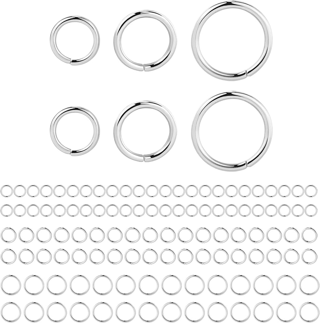 Silver Jump Rings for Jewelry Making 4mm 5mm 6mm (60 PCS) | Silver Open Jump Rings for DIY