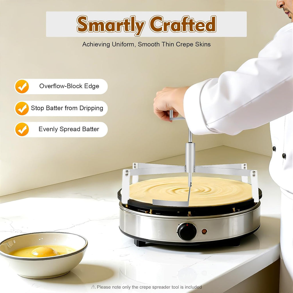 Commercial Stainless Steel Batter, Spreader Crepe Maker