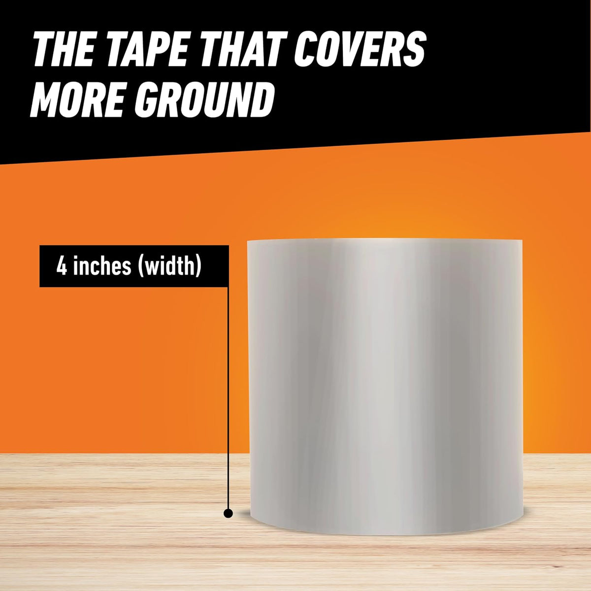GORILLA Waterproofing Tape, Permanent, Clear, 4" x 8', 1-Pack