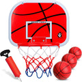 Indoor Basketball Hoop Set for Kids Adults, Mini Over The Door Hoop Set with 4 Balls for Dormitory Home Office