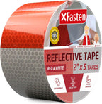 Reflective Tape, Red and White, 2 Inches by 5 Yards - High Intensity - DOT-C2 Safety Tape Waterproof Conspicuity