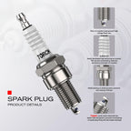 TORCH DK7RTC Spark Plug Replace for NGK 3932 DCPR7E/DCPR6E,4PCS