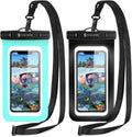 Waterproof Phone Pouch IPX8 Beach Cruise Travel Essentials 2 Pack | Cell Phone Dry Bag, Waterproof Phone Case for