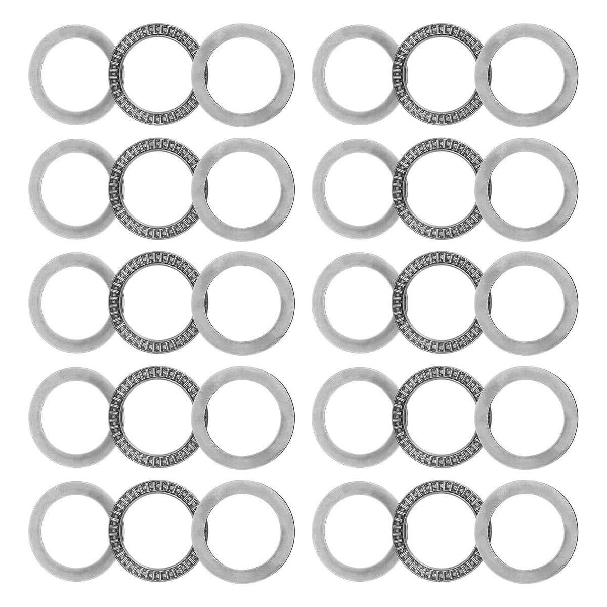 uxcell AXK5070 Thrust Needle Roller Bearings with Washers 50mm Bore 70mm OD 3mm Width 10pcs