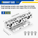 Relaxweex 2 Pcs Ground Bar Kit with 11 Terminal Positions