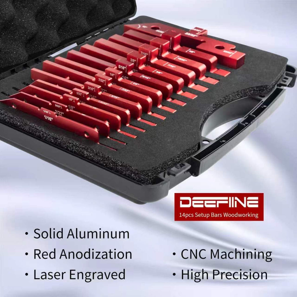 14Pcs Setup Blocks for Woodworking, Router & Table Saw Set up Bars