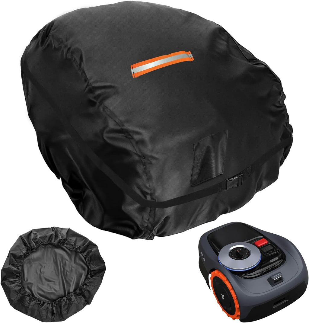 Robot Lawn Mower Cover 500D Robotic Lawnmower Cover 32x24x17in | Waterproof Heavy Duty Wire Free Automatic Lawnmower