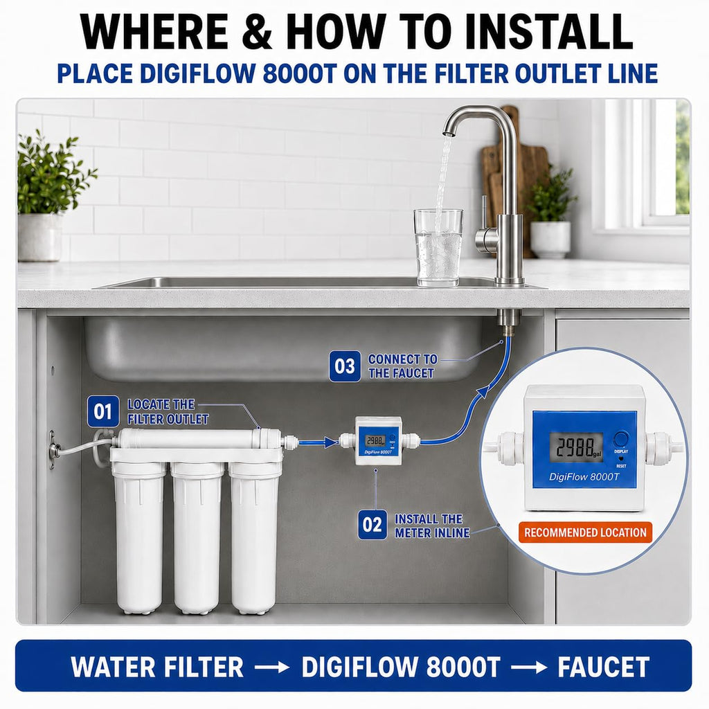 Savant DigiFlow 8000T Flow Meter with 1/4" Quick Fitting