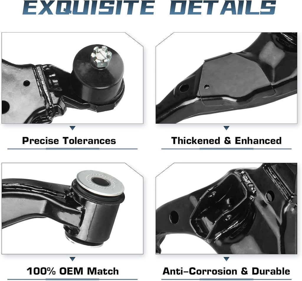 Front Lower Control Arms with Ball Joints for 2005-2015 Toyota Tacoma 4WD Base, RWD Pre Runner, Left & Right Suspension kit K621293 K621294 2Pcs