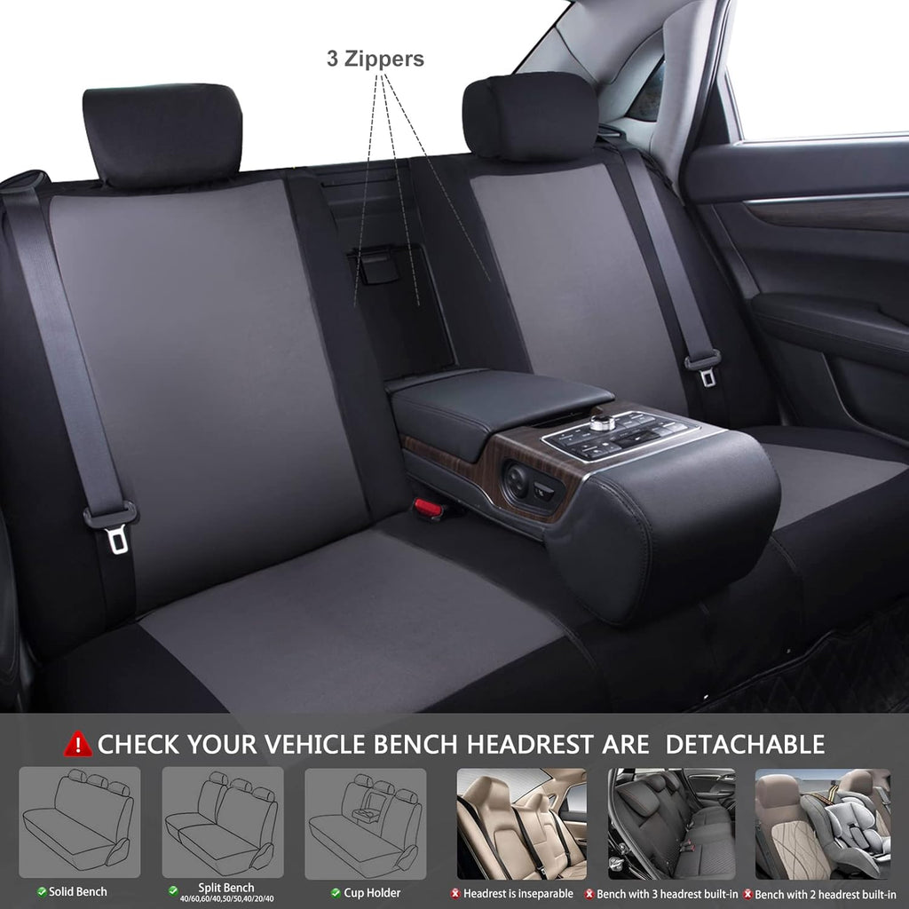 Line Rider Sporty Cloth 11PCS Universal Fit Car Seat Cover -100% Breathable with 5mm Composite Sponge Inside,Airbag