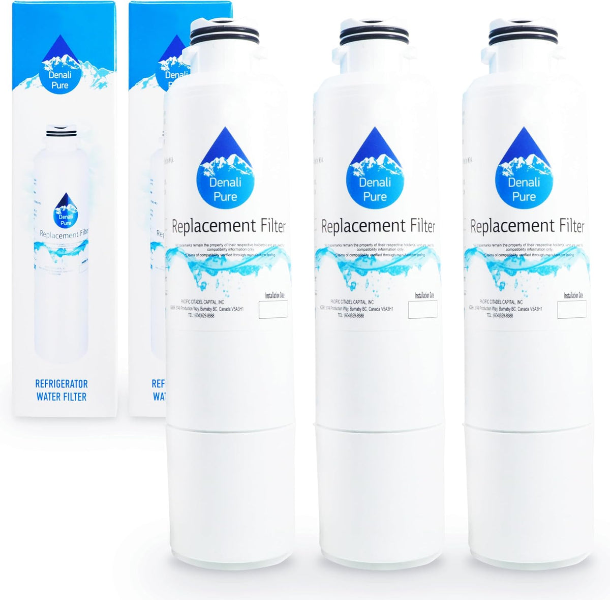 3-Pack Replacement for Samsung RS261MDWP Refrigerator Water Filter