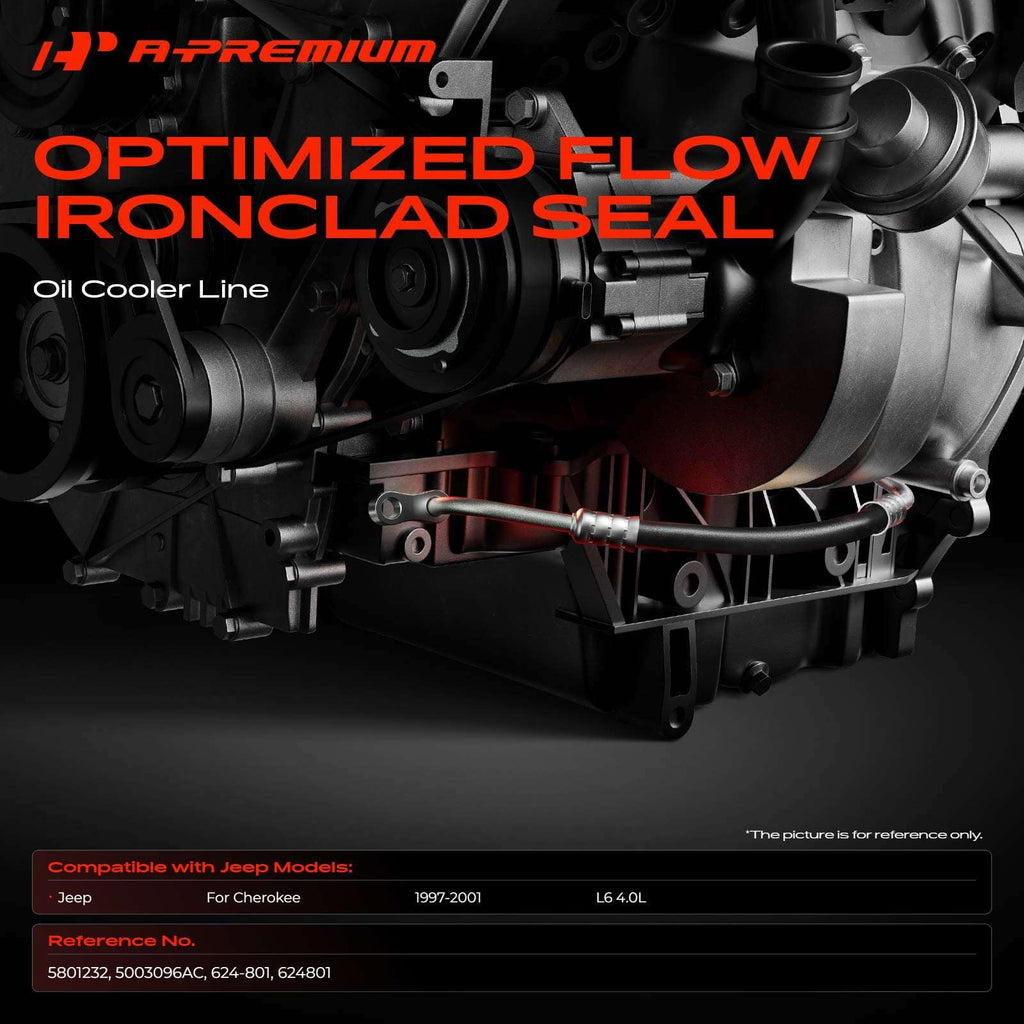 A-Premium Lower Automatic Transmission Oil Cooler Line Hose Assembly
