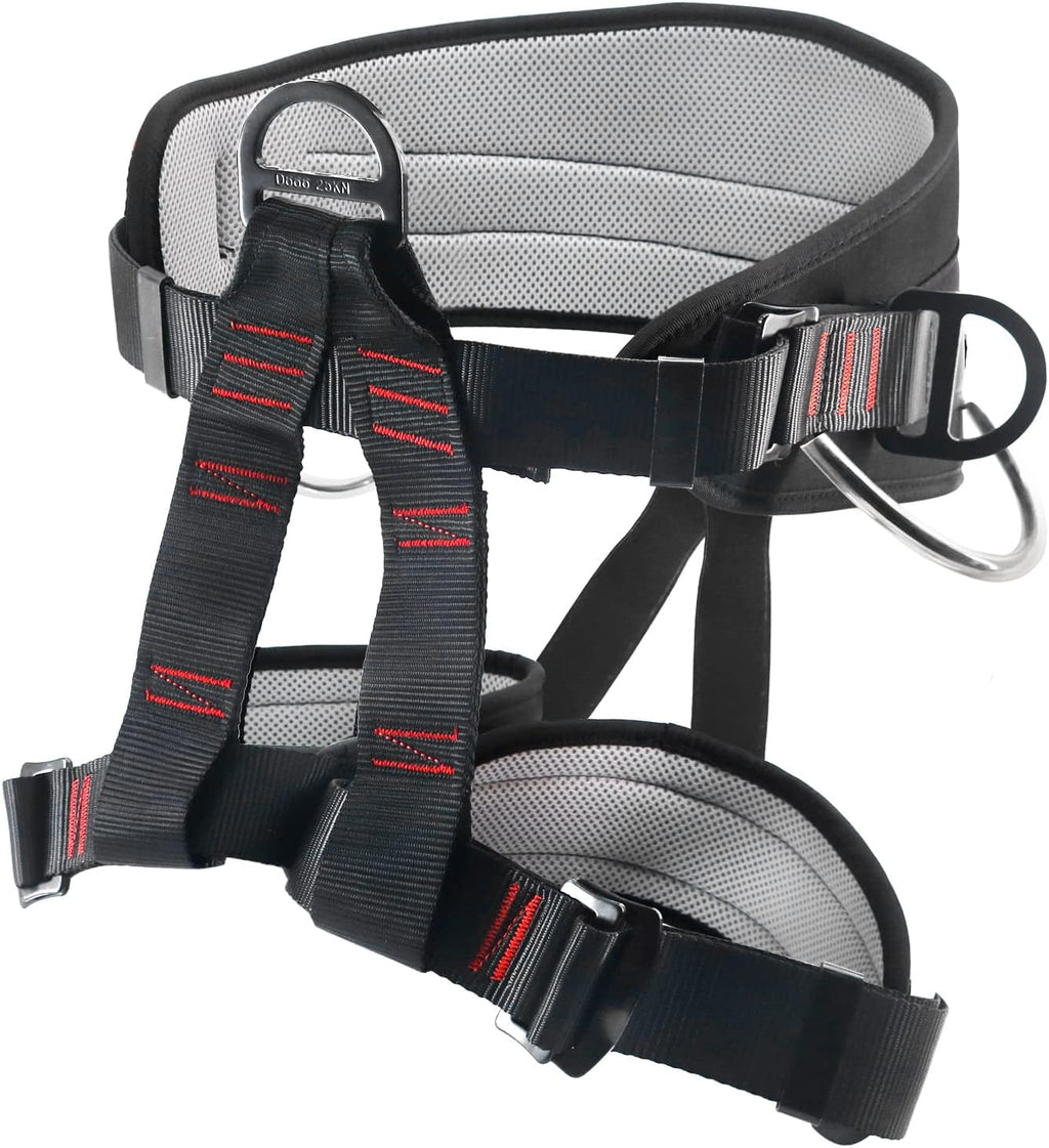 Climbing Harness, Mountaineering Rock Climbing Harness, Half Body Harness for Rappelling Fire Rescuing Tree Climbing