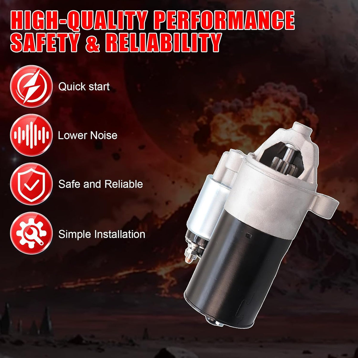 Starter Motor Fit for Ford Ranger 1997-2008, Aerostar 1997 & for Mazda