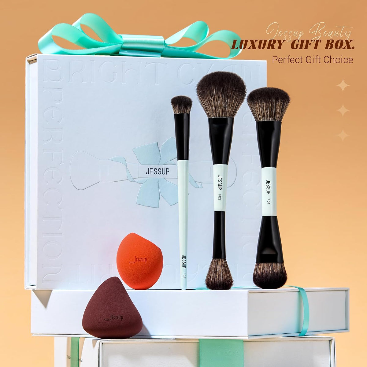 Makeup Brush Gift Set with Sponge for Foundation Contour Blush, T510