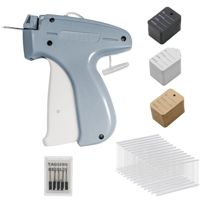 Tagging Gun for Clothing, Price Tag Attacher Gun Kit with 5 Steel Needles and 2000 pcs 2" White Barbs Fasteners & 300