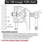 #60-100 Roller Chain Breaker Splitter Detacher Tool for Chains Replacing