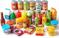 30Pcs Play Food Grocery Cans, Play Kitchen Accessories, Includes Drink, Juice, Jar, Seasoning, Water Bottle, Sauce
