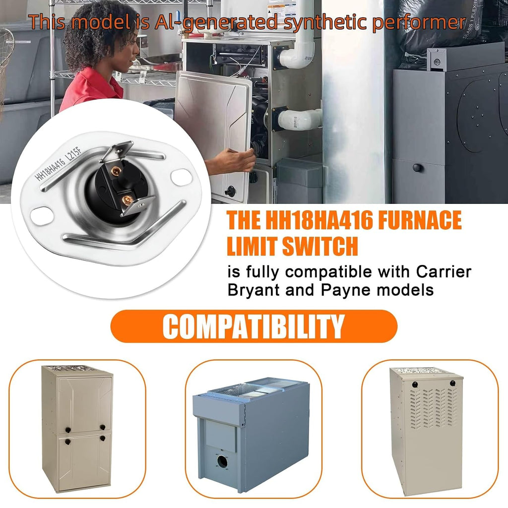 HH18HA416 Furnace Limit Switch for Carrier Bryant,Stove Limit Switch L215